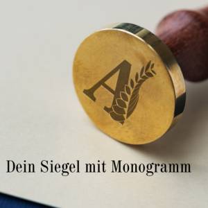 Monogramm Siegel 25mm mit einem Buchstaben, personalisiertes Siegel, Hochzeit, Einladungskarten Stempeln,Wachssiegel, DI Bild 1