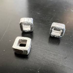 Quadrat aus 925-Silber, gebürstet, 5,5 mm - B44 Bild 3