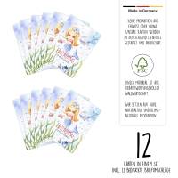 12 Einladungskarten zum Kindergeburtstag mit Glitzerlack - Motiv: Meerjungfrau Bild 7