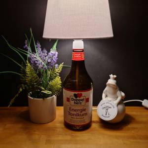 Doppelherz -  Energie Tonikum - Flaschenlampe, Bottle Lamp - Handmade UNIKAT Upcycling Bild 1