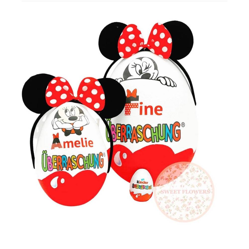 Personalisiertes XXL Überraschungsei Minnie oder Mickey Mouse