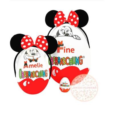 Personalisiertes XXL Überraschungsei Minnie oder Mickey Mouse Üei Geschenk