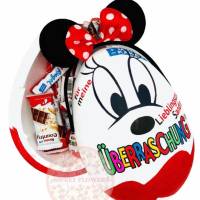 Personalisiertes XXL Überraschungsei Minnie oder Mickey Mouse Üei Geschenk Bild 4