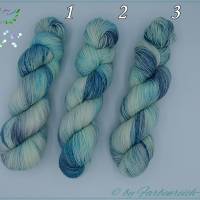 Sockenwolle, handgefärbte Wolle - "Blue Monday" - 4-fädig - Unikat !! Bild 1
