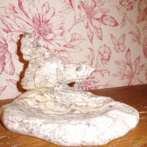 Marmorschale Visitenkartenschale Seifenschale Antik Shabby French Marmorfigur Marmorskulptur Rebhuhn Vogel Bild 6