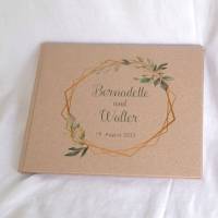Gästebuch Notizbuch nachhaltig Green Wedding personalisierbar Design "Bernadette" Bild 1