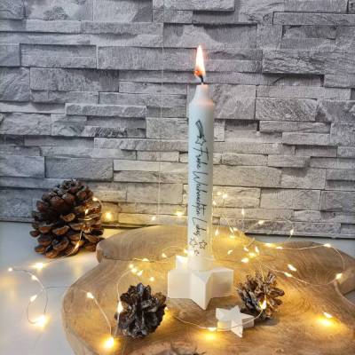 Personalisierte Weihnachtskerze mit Namen – Individuelle Kerze Weihnachten als Geschenk