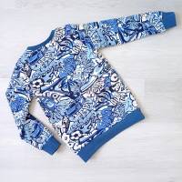 Sweater, Pullover mit Streetstyle Motiv aus French Terry, Sommersweat Bild 2