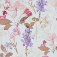 ♕ weißer Jersey mit pastelligen Wiesenblumen Blüten Blätter 50 x 150 cm Nähen Stoff ♕ Bild 2