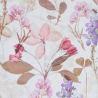 ♕ weißer Jersey mit pastelligen Wiesenblumen Blüten Blätter 50 x 150 cm Nähen Stoff ♕ Bild 3