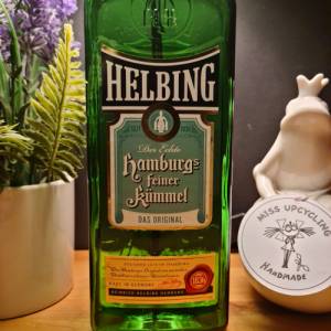 Helbig Hamburg s feiner Kümmel - Flaschenlampe, Bottle Lamp 0,7 l - Handmade UNIKAT Upcycling Bild 2
