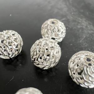 2 x Web Kugel aus 925-Silber, verschiedene Größen Bild 4