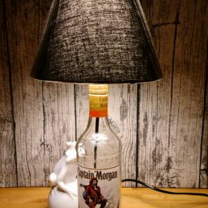 Captain Morgan Flaschenlampe, Bottle Lamp 0,7 l - Handmade UNIKAT Upcycling Bild 4