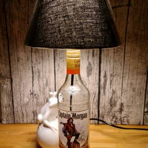 Captain Morgan Flaschenlampe, Bottle Lamp 0,7 l - Handmade UNIKAT Upcycling Bild 5