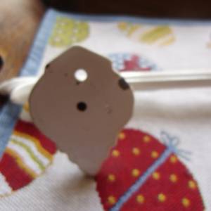 Antik Handtuchhalter Fleur de lys Frankreich Gusseisen Emaille Bild 7