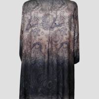 Damen Tunika Kleid Batik Muster Braun/Hellbraun Bild 2