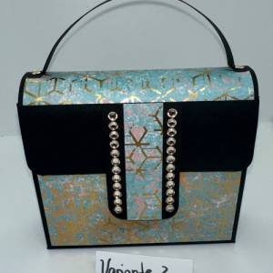 Handtasche, Tasche aus Karton, Geschenkverpackung für Geld oder Gutschein Frauen Geburtstag Shopping Bag Bild 5