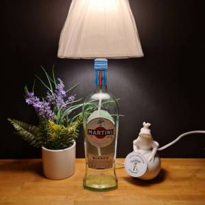 Martini 1,0 L - Flaschenlampe, Bottle Lamp - Handmade UNIKAT Upcycling Bild 1