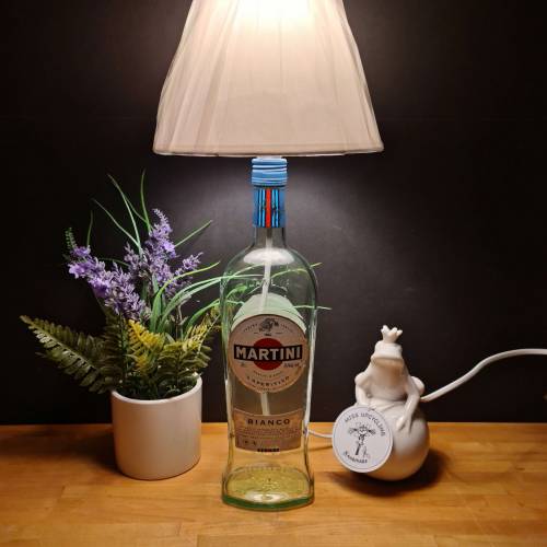 Martini 1,0 L - Flaschenlampe, Bottle Lamp - Handmade UNIKAT Upcycling