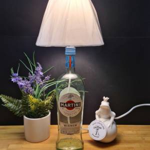 Martini 1,0 L - Flaschenlampe, Bottle Lamp - Handmade UNIKAT Upcycling Bild 3