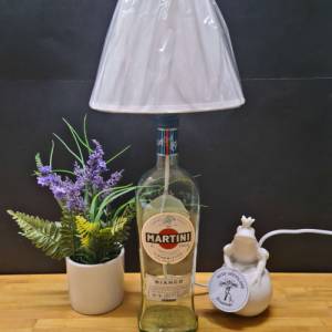 Martini 1,0 L - Flaschenlampe, Bottle Lamp - Handmade UNIKAT Upcycling Bild 4