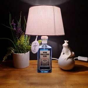 VON HALLERS Gin Flaschenlampe, Bottle Lamp 0,5 L- Handmade UNIKAT Upcycling Bild 1