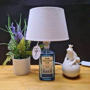 VON HALLERS Gin Flaschenlampe, Bottle Lamp 0,5 L- Handmade UNIKAT Upcycling Bild 3