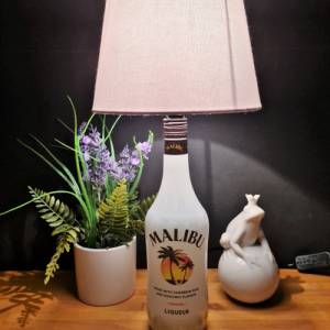 Malibu Likör 0,7 l - Flaschenlampe - Handmade UNIKAT Bild 4