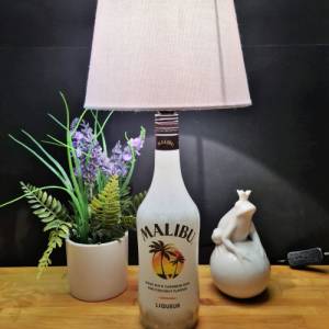 Malibu Likör 0,7 l - Flaschenlampe - Handmade UNIKAT Bild 5
