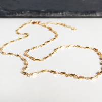 Zierliche Gold filled Halskette, Kette längenverstellbar, Modetrüffel Halskette für Frauen Bild 1