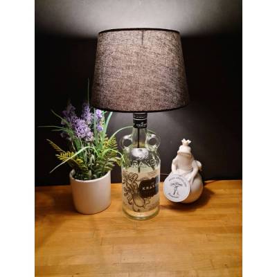 KRAKEN Rum Flaschenlampe, Bottle Lamp 0,7 l - Handmade UNIKAT Upcycling