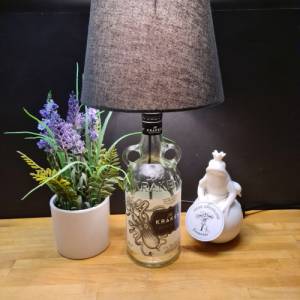 KRAKEN Rum Flaschenlampe, Bottle Lamp 0,7 l - Handmade UNIKAT Upcycling Bild 2