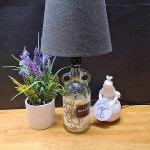KRAKEN Rum Flaschenlampe, Bottle Lamp 0,7 l - Handmade UNIKAT Upcycling Bild 4