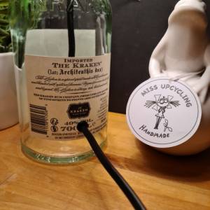 KRAKEN Rum Flaschenlampe, Bottle Lamp 0,7 l - Handmade UNIKAT Upcycling Bild 5