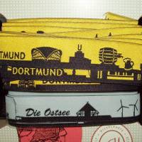 Webband Dortmund Skyline in schwarz gelb   - 15 mm breit 200 cm lang - Bild 1