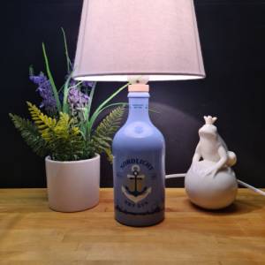 NORDLICHT GIN 0,70 L Flaschenlampe, Bottle Lamp - Handmade UNIKAT Upcycling Bild 1