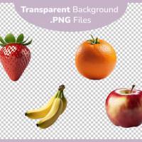 Obst & Früchte PNG Stockphoto Bundle - 8 Fotorealistische Bilder, Transparenter Hintergrund - Kommerziell Nutzbar Bild 3