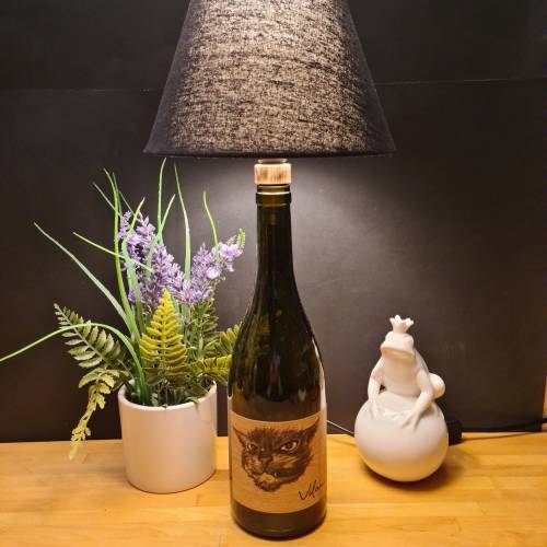 Katzenfreunde Cat Katze Weinlampe - 0,7 L Flaschenlampe, Bottle Lamp - Upcycling