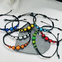 Handgeknotete Armbänder, Makramee, Miracle Beads , größenverstellbar, Farbwahl Bild 1