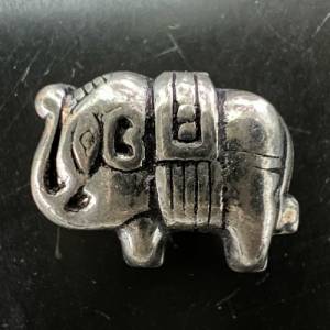 2 x ersilberte Kupfer Elefanten, geschwärzt, 16 x 12 mm - E11 Bild 6