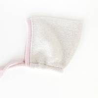 Frühchenmütze aus 100% Kaschmir weiß+rosa Upcycling Babymütze KU Bild 3