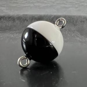 Magnet Verschluss, kugelförmig, schwarz-weiß, verschiedene Größen Bild 1