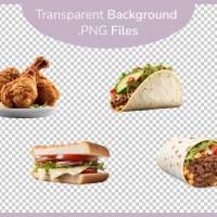 Fast Food PNG Stockphoto Bundle - 8 Fotorealistische Bilder, Transparenter Hintergrund - Kommerziell Nutzbar Bild 3