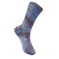 handgestrickte Socken, Größe 36/37, 4-fach Sockenwolle, Blau, selbstgefärbt Bild 1