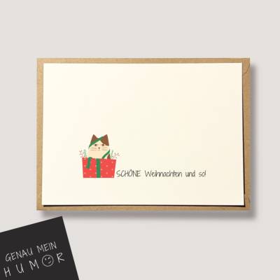 lustige Karte zu Weihnachten, lustige Weihnachtskarte Frohe Weihnachten und so!