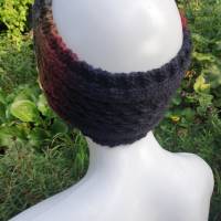 Gestricktes Stirnband in schönen Herbstfarben mit  kleinem Zopfmuster KU 54 bis 56 cm ➜ Bild 4