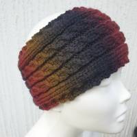 Gestricktes Stirnband in schönen Herbstfarben mit  kleinem Zopfmuster KU 54 bis 56 cm ➜ Bild 5
