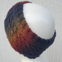 Gestricktes Stirnband in schönen Herbstfarben mit  kleinem Zopfmuster KU 54 bis 56 cm ➜ Bild 8
