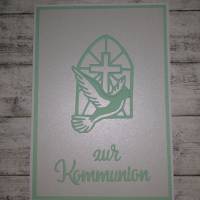 Karte zur Kommunion, Konfirmation, Taufe  --  auch als Einladungskarte | Handmade Bild 2