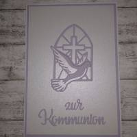 Karte zur Kommunion, Konfirmation, Taufe  --  auch als Einladungskarte | Handmade Bild 3
